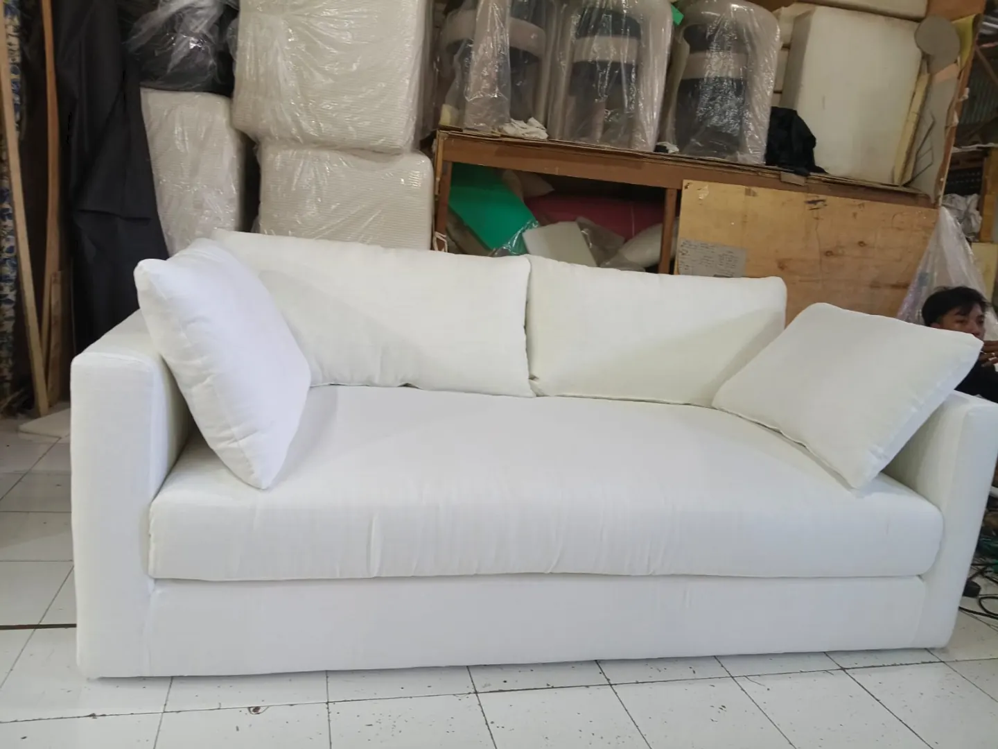Canapé profond à coussins déhoussables